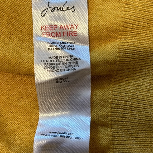 Joules Yellow Dog Print Sweater - Picture 12 of 14